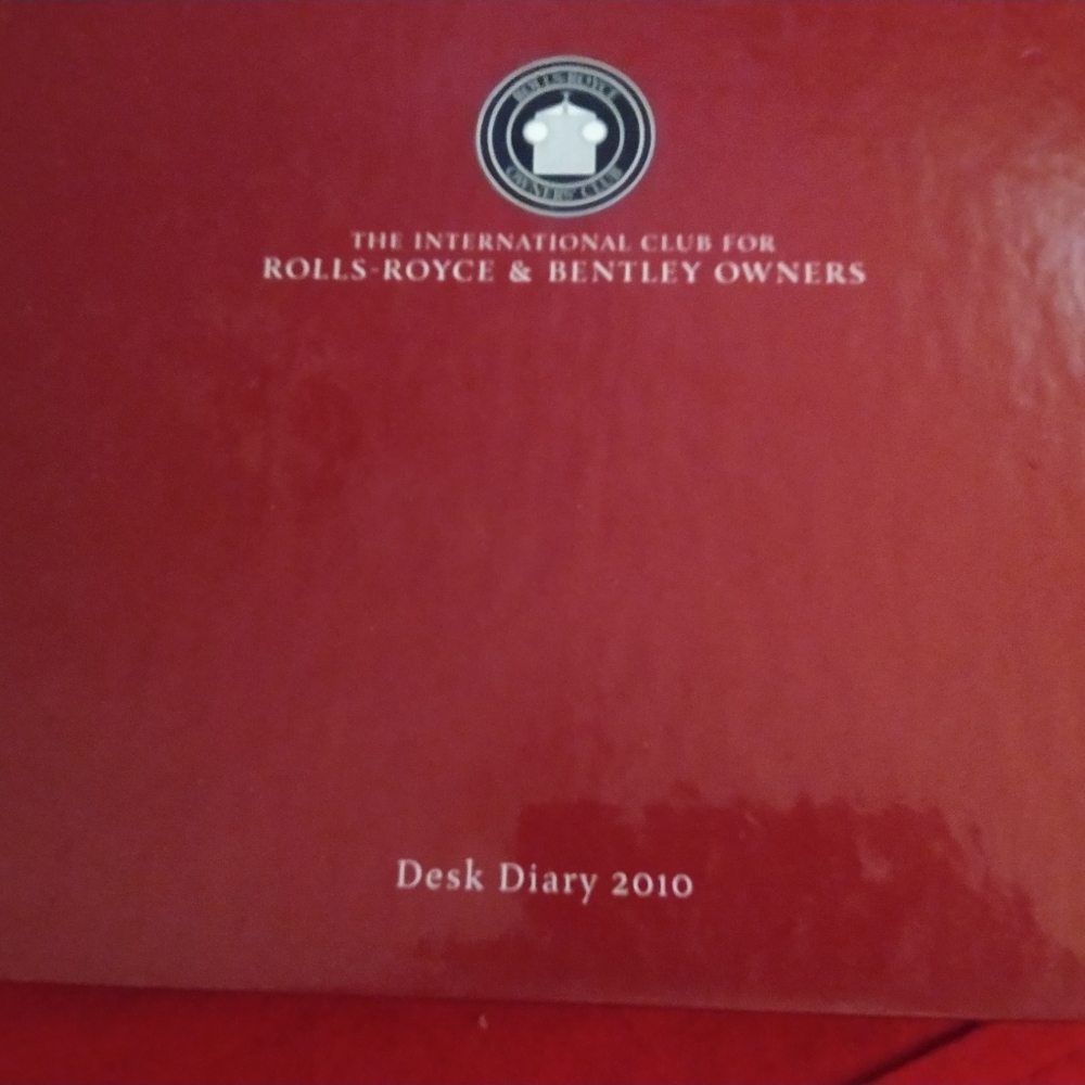 Rare Rolls Royce and Bentley Owners International Club Desk Diary 2010